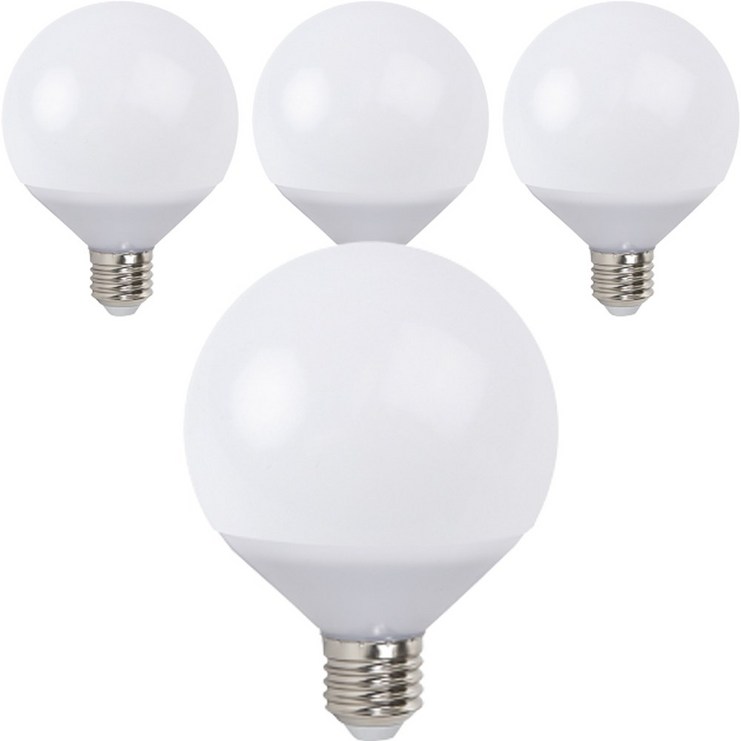 LED 볼전구 컨버터 내장형 숏타입 E26 G95 12W, 4개, 주백색