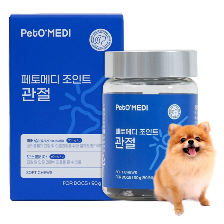 브리지테일 강아지 페토메디 조인트 관절 영양제, 뼈관절강화, 1개, 페타질