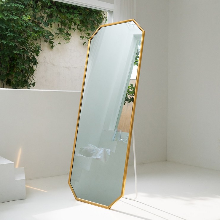 [브래그디자인] 700x1800 팔각 벽걸이 전신 거울 [BOLD] - 화이트골드,골드,로즈골드, 1. 골드