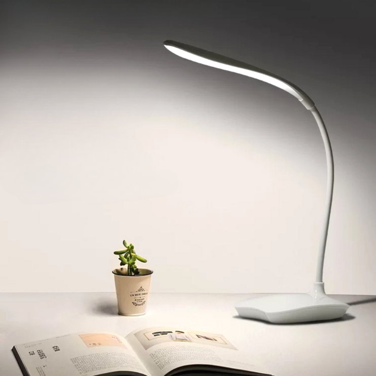 업투유 무선 LED 책상 스탠드 시력보호 각도조절 데스크 램프, 화이트 - 에잇폼