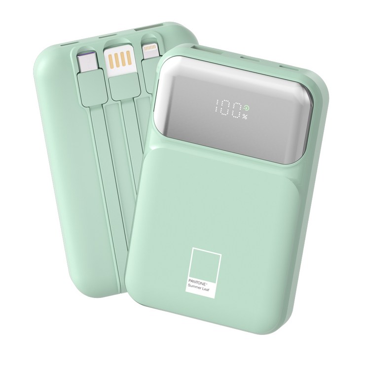 팬톤 PD 22.5W 초고속충전 대용량 케이블 일체형 미러 보조배터리 10000mAh PGB20