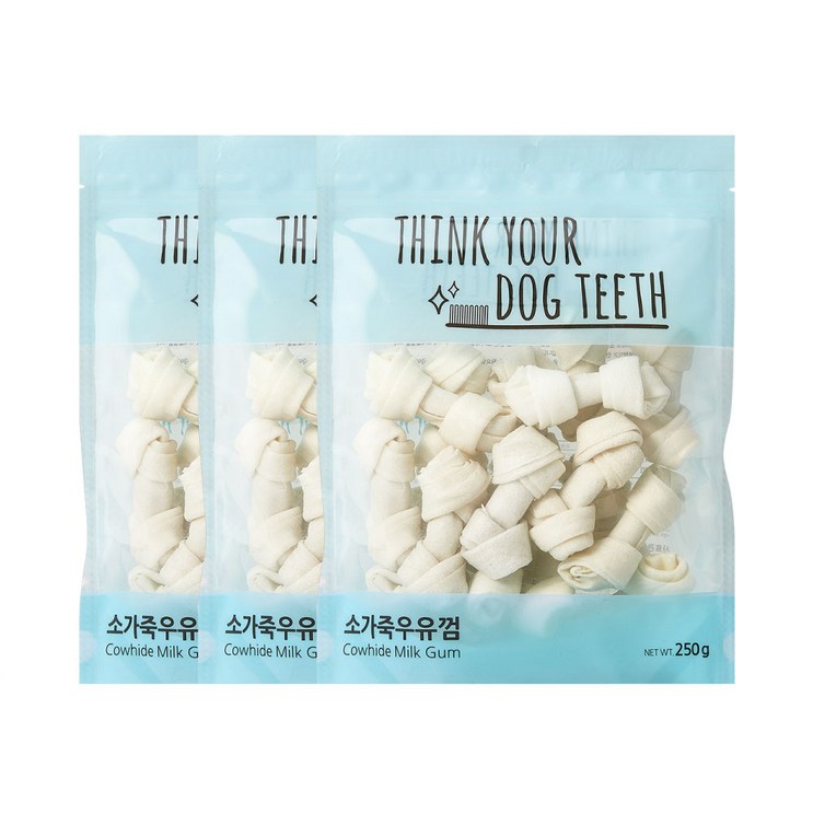 ThinkYourDogTeeth 소가죽 반려견 우유껌 18p 250g