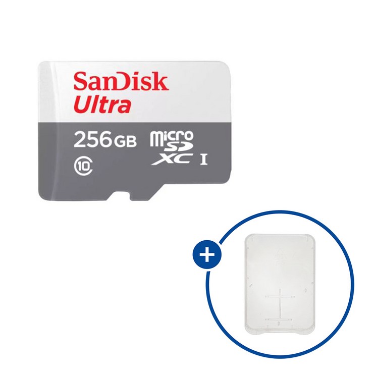 샌디스크 마이크로SD카드 울트라 SDSQUNR256GB SD카드 케이스, 1개, 256GB