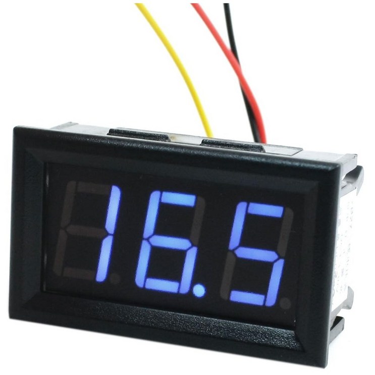 볼트게이지 매립형 배터리 잔량표시 볼트메타 12V 24V, 블루