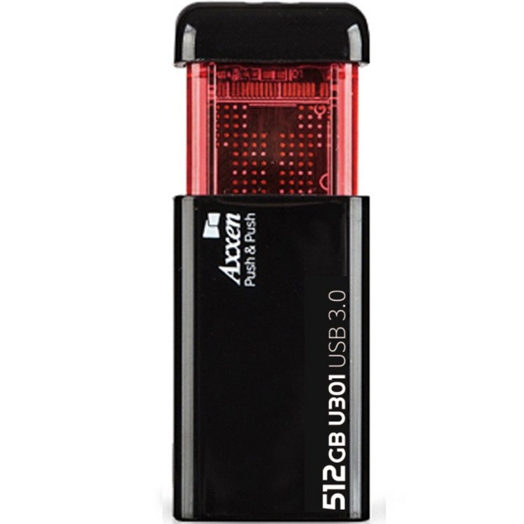 액센 클릭형 초고속 USB 메모리 U301 Push USB3.0, 512GB - 쇼핑앤샵