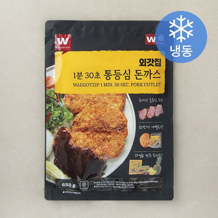 외갓집 1분 30초 통등심돈까스 100g x 5p 소스 30g x 5p 세트 냉동, 650g, 1개 외갓집 1분 30초 통등심돈까스 100g x 5p 소스 30g x 5p 세트 냉동, 650g, 1개