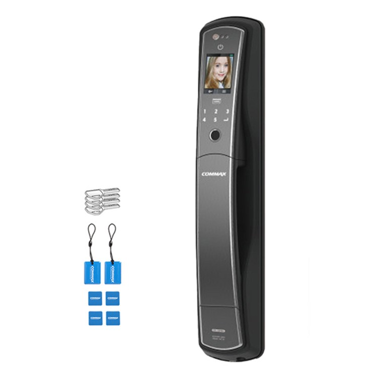 COMMAX 안면인식 지문 푸시풀 도어락 CDL88PBio