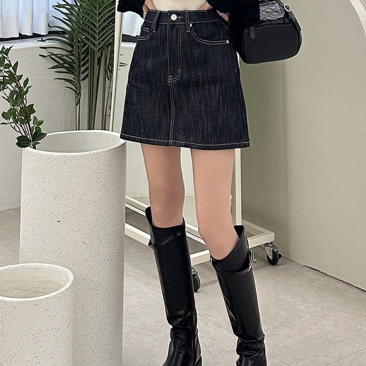 라몬즈데일리 생지 데님 A라인 스커트 청치마 라몬즈데일리 생지 데님 A라인 스커트 청치마