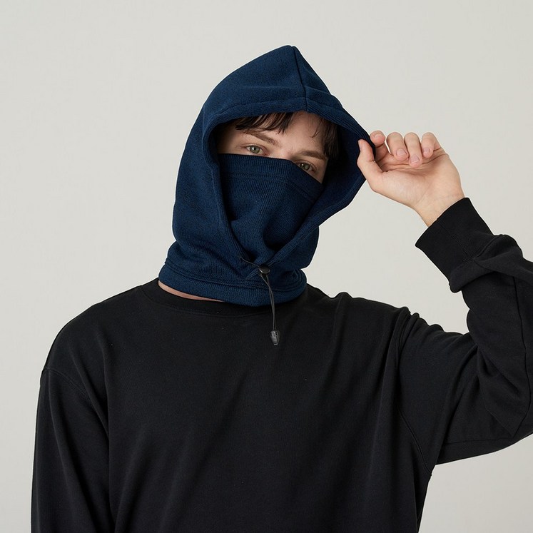 타이트엔드 후디 기모 넥워머, 네이비 타이트엔드 후디 기모 넥워머, 네이비