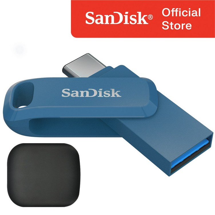 샌디스크 USB 메모리 SDDDC3 네이비 C타입 OTG 3.1 대용량  USB 전용 케이스, 512GB