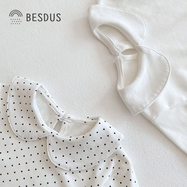 베스더스 유아 아기 봄 가을 티셔츠 둥근카라티 라운드티 백일 돌 촬영룩 쌍둥이 자매룩 100일 베베 애기옷
