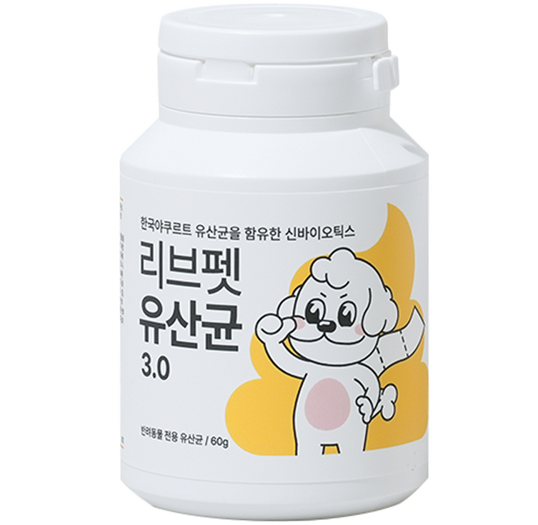 리브펫 반려동물 유산균 3.0 60g, 참치,치즈, 1개, 소화기능