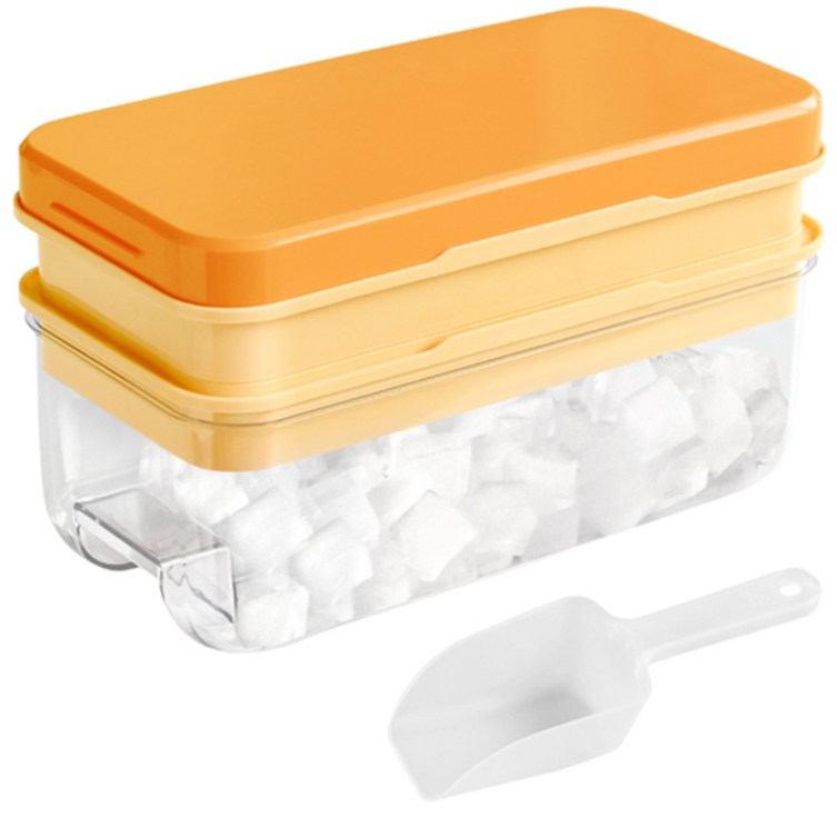 네이쳐리빙 실리콘 푸쉬 얼음 트레이 보관통  스쿱 세트 2단