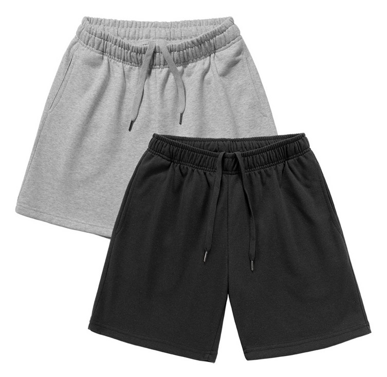 엠씨티 문컬렉션 베이직 3단쭈리 5부 트레이닝 반바지 2종 세트