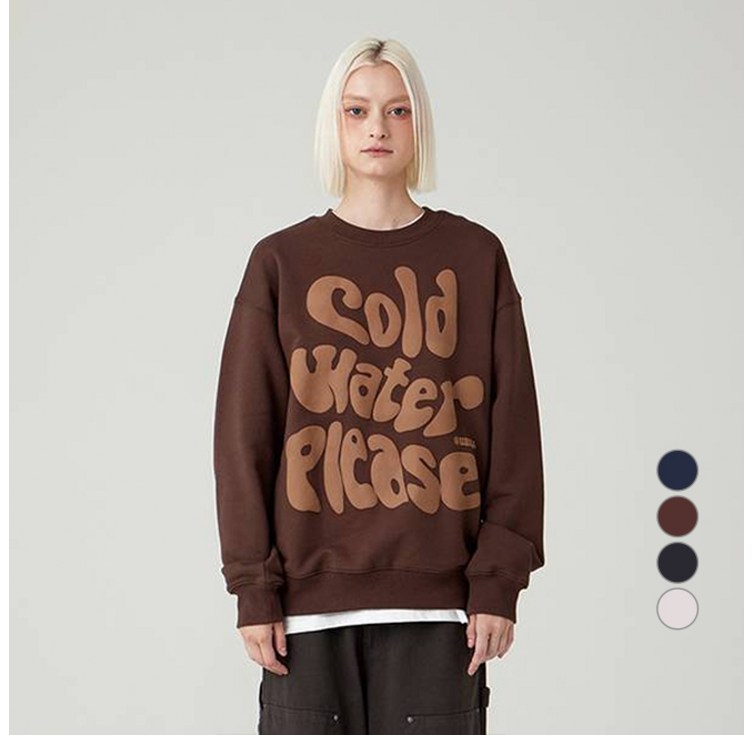 어반에이지 남녀공용 콜드 워터 플리즈 오버핏 맨투맨