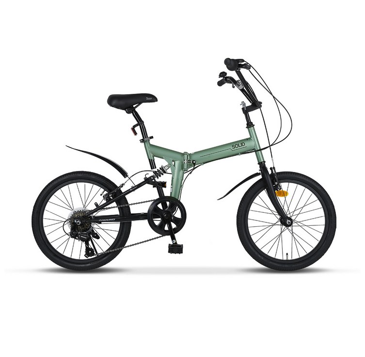 삼천리자전거 접이식 자전거 20솔리드RS, 카키, 155cm