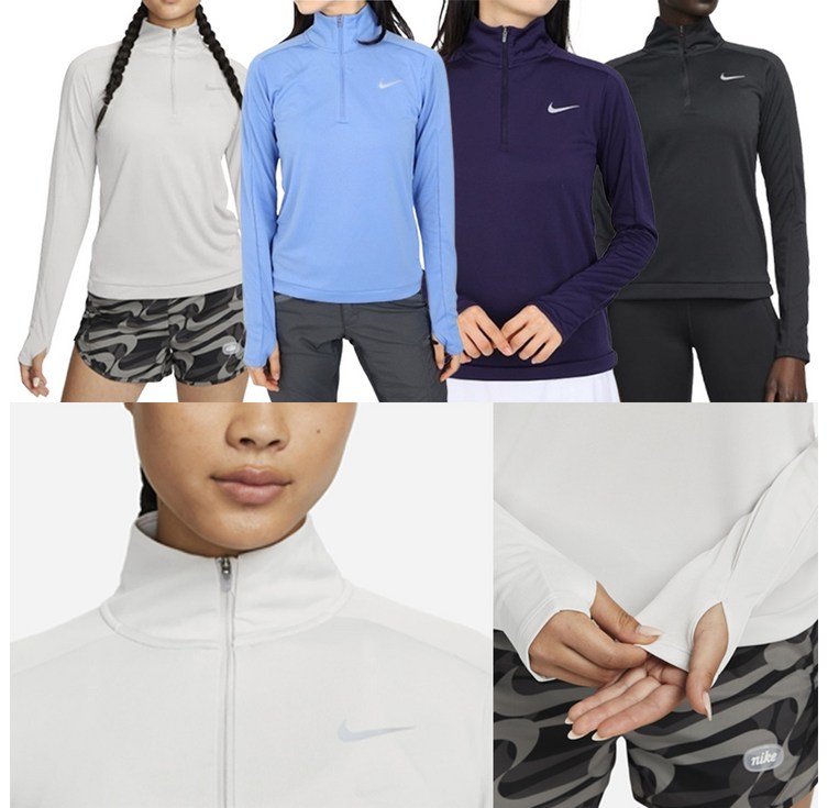 나이키 여성 드라이핏 페이서 하프짚 긴팔 티셔츠 YM082