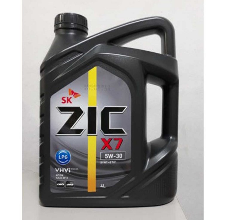 kixx ZIC 지크 X7 5W30 4L LPG용 프리미엄 엔진오일, 4L, 5w30, 1개
