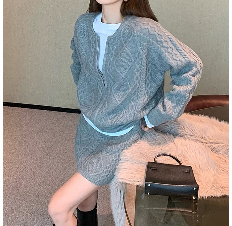 대박난박양 케이블니트 투피스