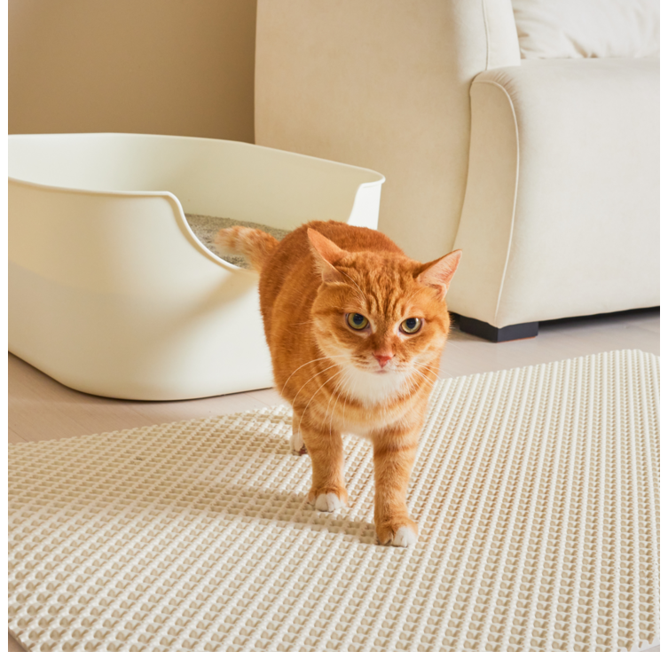 3651 이지클린 고양이 화장실 모래매트 특대형, 크림치즈