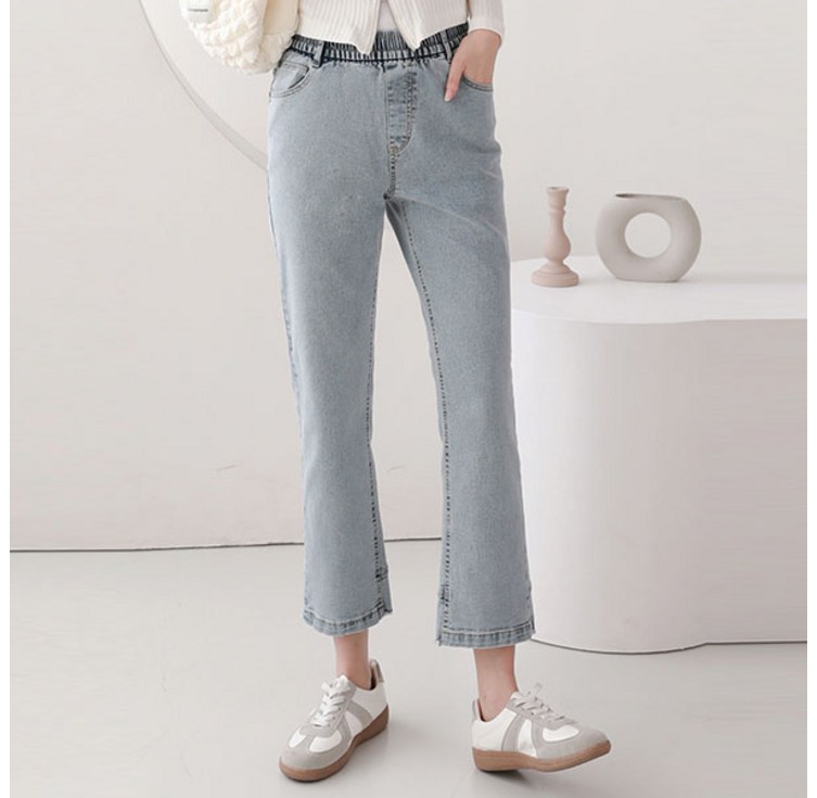 베나프 구름 밴딩 9부 데님팬츠