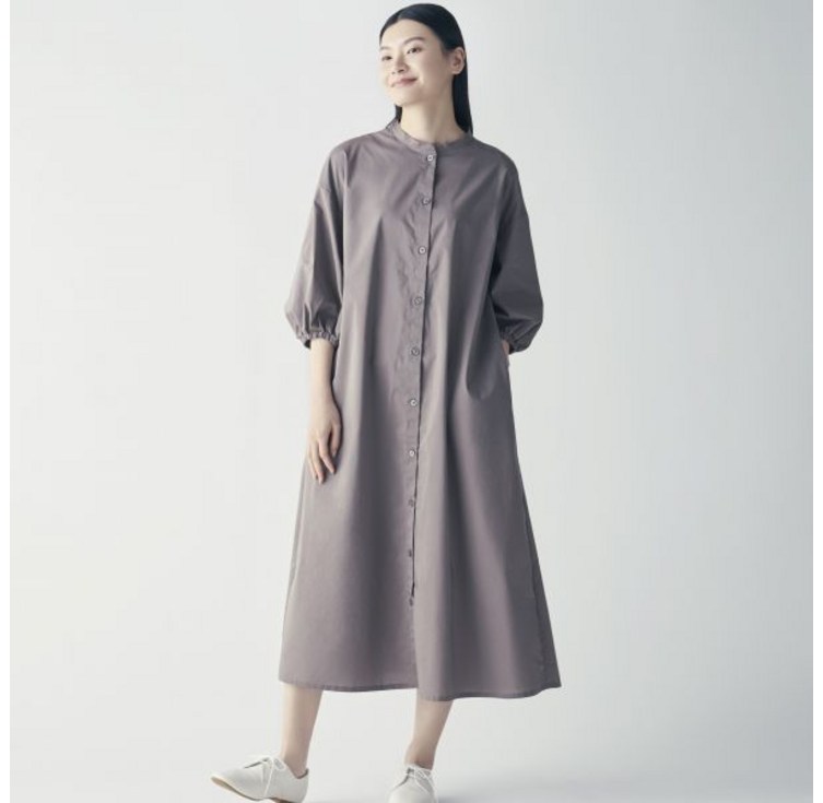 무인양품 MUJI 여성 건조가 빠른 브로드 7부소매 원피스 BC2FGA3A 무인양품 MUJI 여성 건조가 빠른 브로드 7부소매 원피스 BC2FGA3A