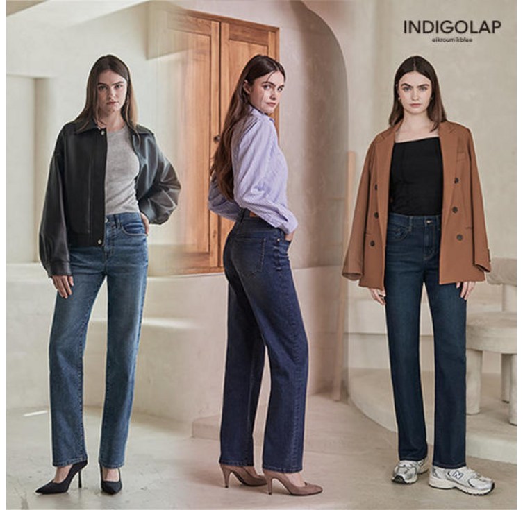 인디고랩 24FW 최 여성 릴렉스핏 데님 3종