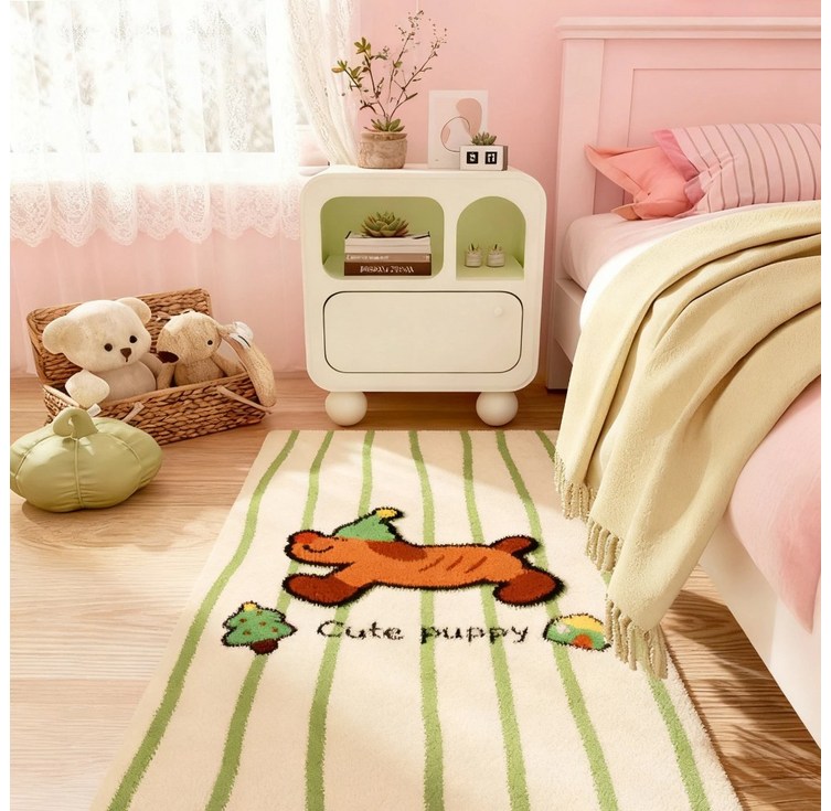 모던 인테리어 침대 옆 러그  키즈룸 베이비룸 카페트