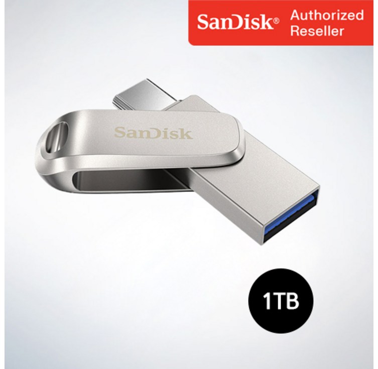 usb2tb 샌디스크 USB 메모리  Ultra Dual Drive Luxe 울트라 듀얼 드라이브 럭스  Type-C OTG USB 3.1 SDDDC4 1TB
