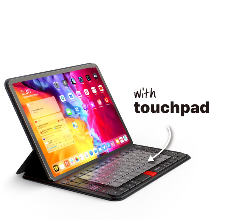 모키보 퓨전키보드 아이패드키보드케이스 마우스 필요없는 블루투스 무선 휴대용 저소음 미니 추천  11인치, 12.9인치, 단일 색상