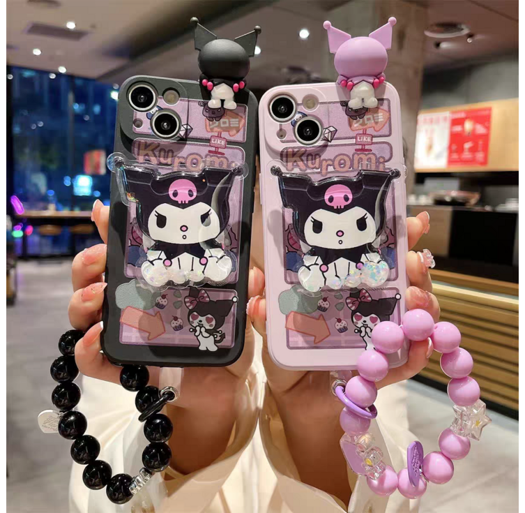 갤럭시 X커버5 케이스 쿠로미 귀요미 케릭터 키링 목걸이 거치대