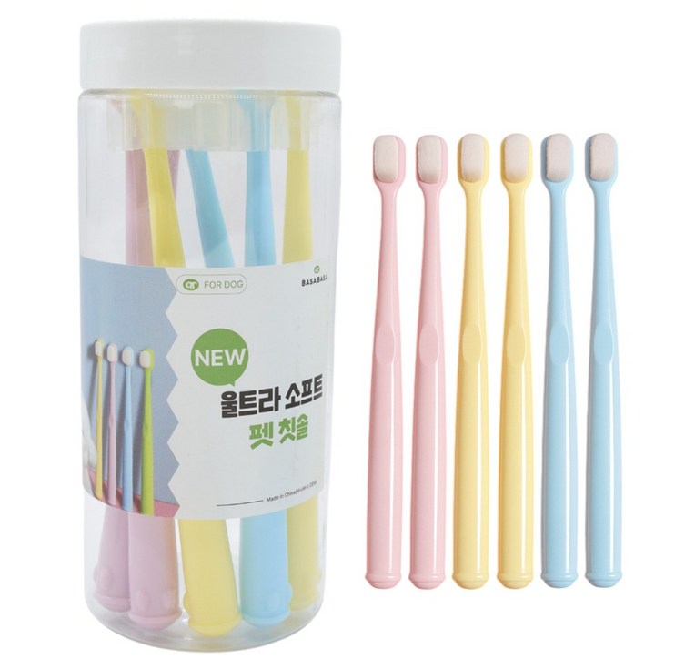 바사바사 강아지칫솔 6개 세트
