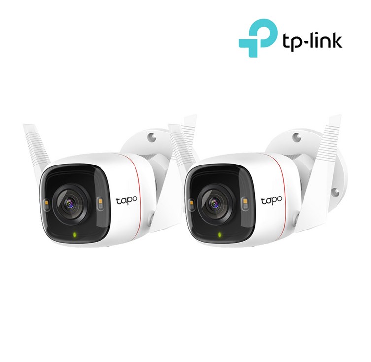 티피링크 Tapo C320WS 2팩 실외용 WiFi 야간 풀칼라 카메라 2세트 홈캠