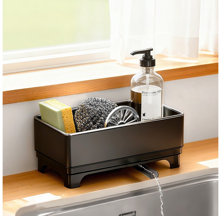 콜콜러브 주방 싱크대 201 자동 물빠짐 수세미 거치대