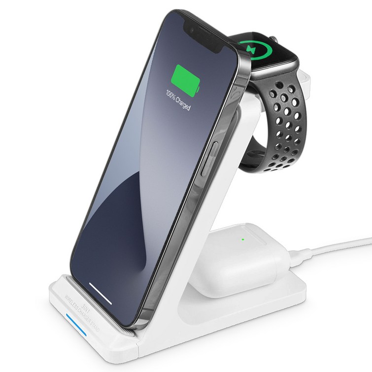 홈플래닛 23W 3in1 무선 충전 거치대  케이블 세트 애플워치 및 이어폰 호환