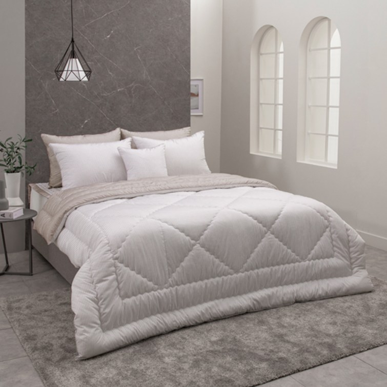 알레르망 에일2 차렵이불 D 2종세트 베이지리버서블차렵이불1p  패드1p