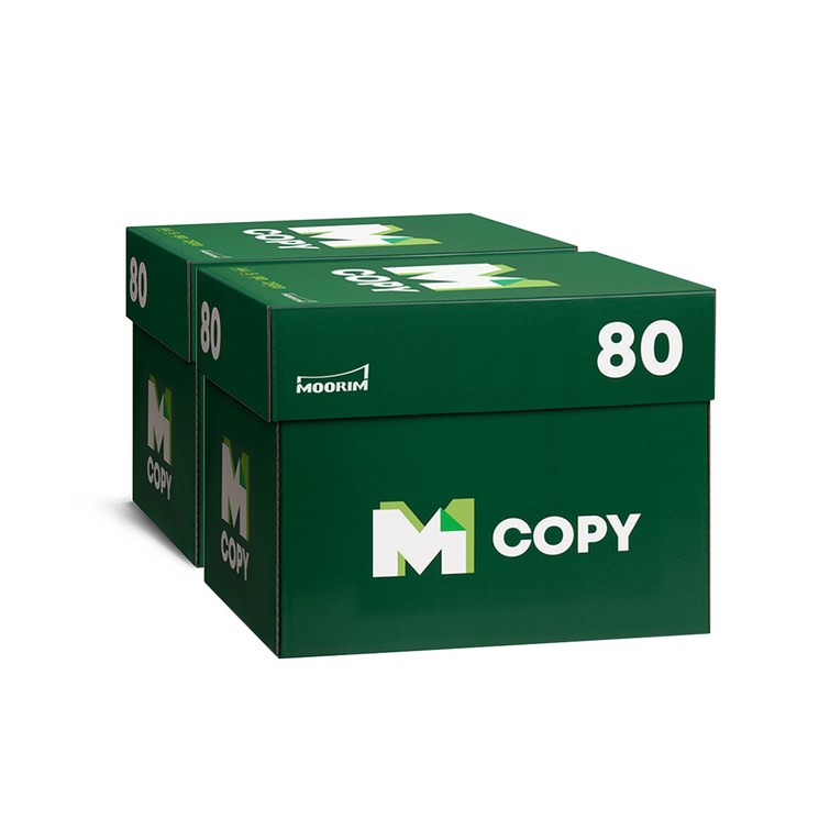 무림제지 M Copy 80g A4용지 에이포 복사용지 2박스, A4, 5000매 무림제지 M Copy 80g A4용지 에이포 복사용지 2박스, A4, 5000매