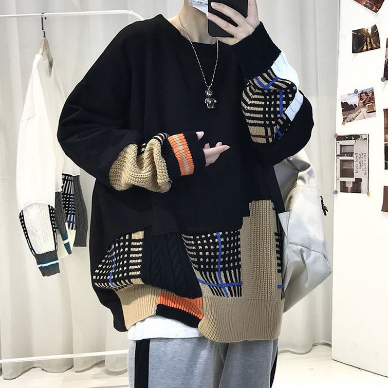 JUST FEELNG 캐주얼 배색 데일리 힙합 트렌드 남성 맨투맨 패션 멋있는 댄스 긴팔 남녀 상의