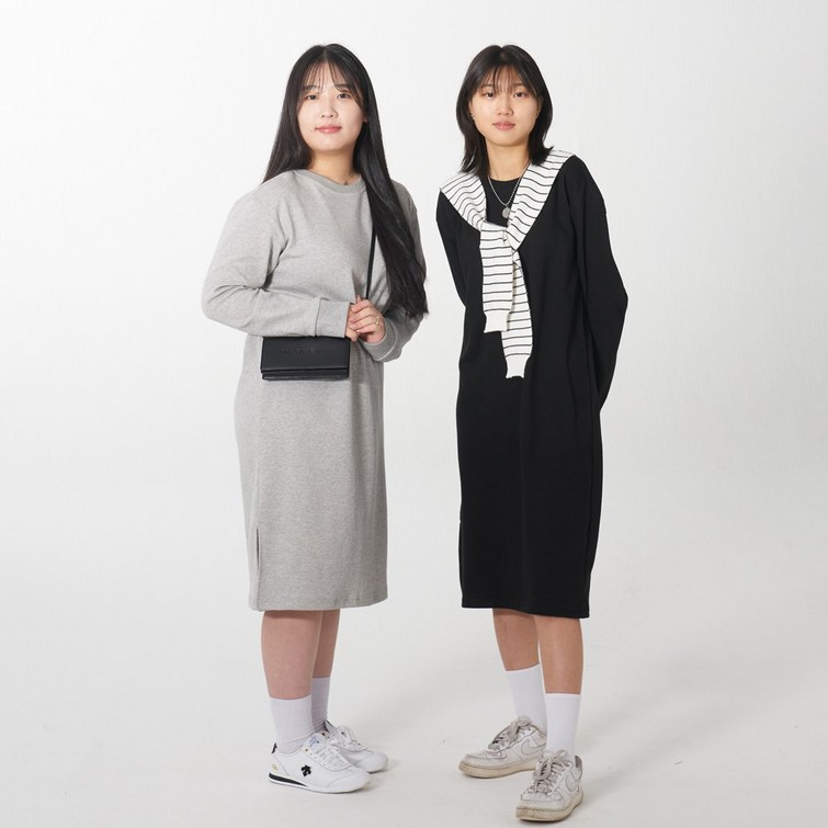 워나샵 국내제작 톰즈 라운드 반팔원피스 긴팔원피스 중 선택 숏5부 롱7부 4477 사이즈